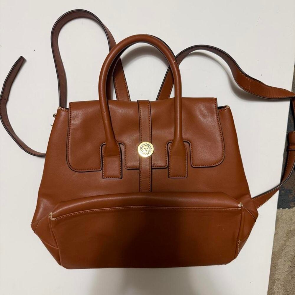 Title anne klein cognac brown